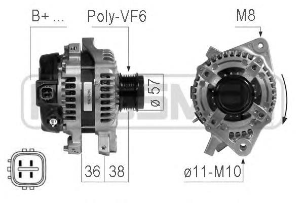 210765 ERA Alternador de coche