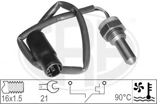 Sensor, temperatura del refrigerante (encendido el ventilador del radiador) 330634 ERA