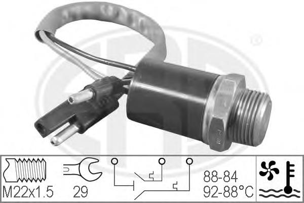 Sensor, temperatura del refrigerante (encendido el ventilador del radiador) 330201 ERA