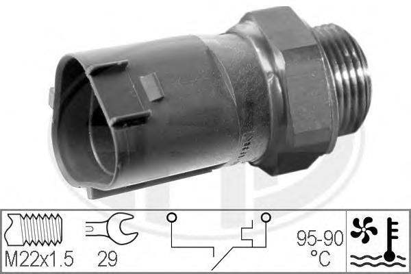 Sensor, temperatura del refrigerante (encendido el ventilador del radiador) 330199 ERA