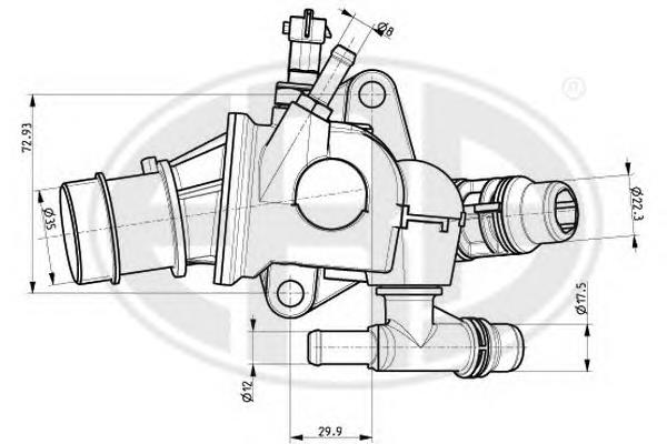Termostato refrigerante Fiat/Alfa/Lancia 55220808