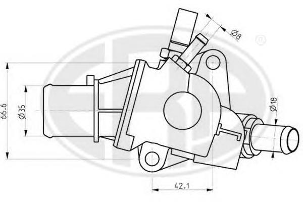 Termostato, refrigerante 350060 ERA