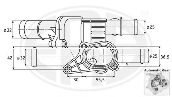 350145 ERA caja del termostato