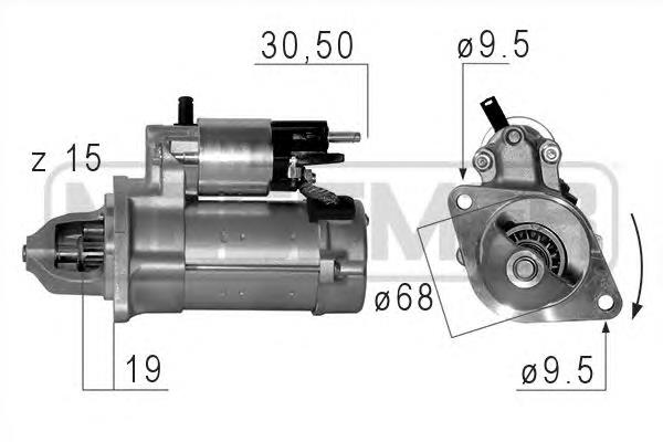 Motor de arranque 1202504 Opel