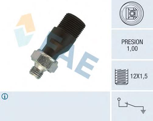 12600 FAE indicador, presión del aceite