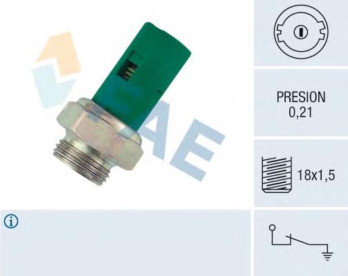 Sensor de presión de aceite 12490 FAE