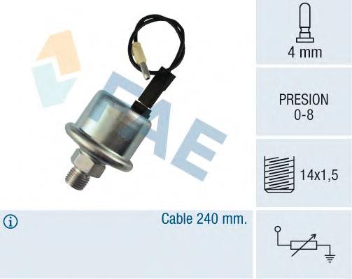 5936889 Fiat/Alfa/Lancia indicador, presión del aceite