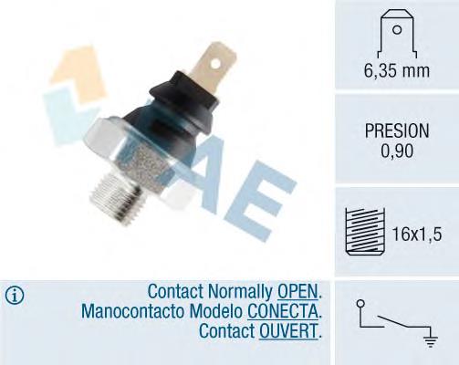 12935 FAE indicador, presión del aceite