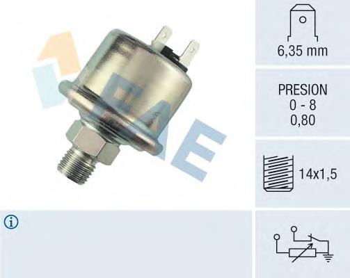 Manómetro de presión de aceite FAE 14780 precio, desde 94,49 EUR