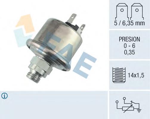 Indicador, presión del aceite 7700754383 Renault (RVI)