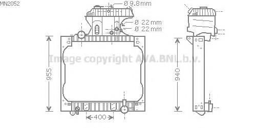 Radiador refrigeración del motor CR1167000P Mahle Original