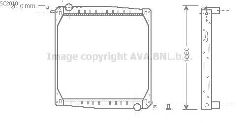 SC2010 AVA radiador refrigeración del motor