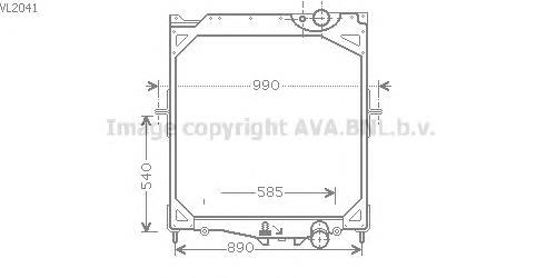 VL2041 AVA radiador refrigeración del motor