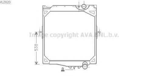 VL2020 AVA radiador refrigeración del motor