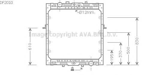 DF2010 AVA radiador refrigeración del motor