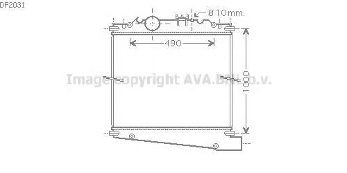 DF2031 AVA radiador refrigeración del motor