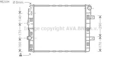 ME2184 AVA radiador refrigeración del motor