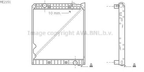 ME2151 AVA radiador refrigeración del motor