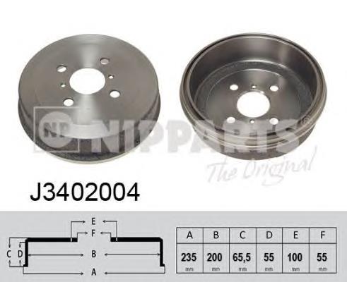 J3402004 Nipparts freno de tambor trasero