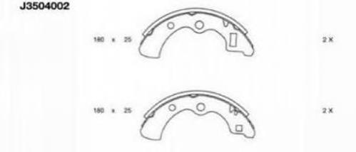 Zapatas de frenos de tambor traseras J3504002 Nipparts