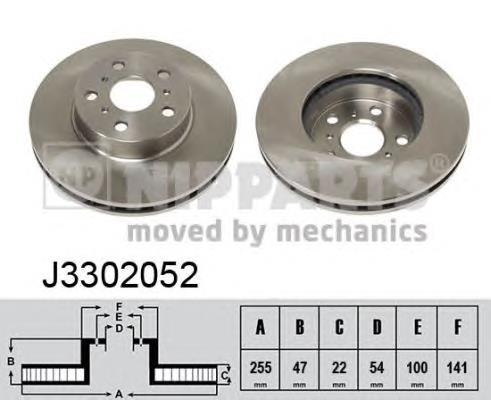 Freno de disco delantero J3302052 Nipparts