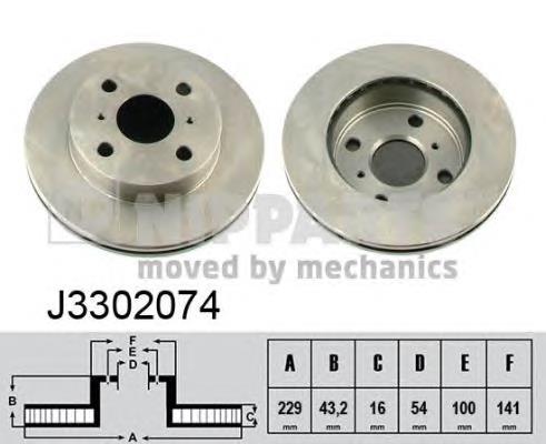 Freno de disco delantero J3302074 Nipparts