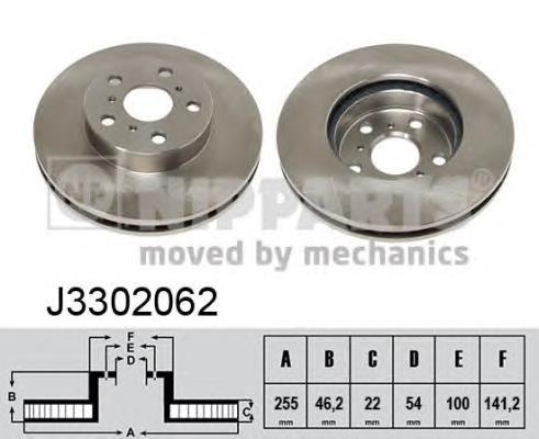 J3302062 Nipparts freno de disco delantero