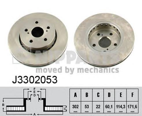 Freno de disco delantero J3302053 Nipparts