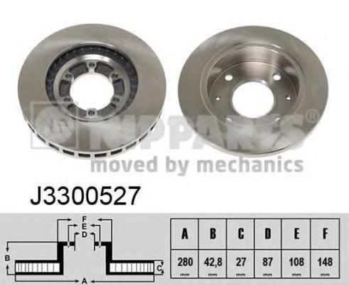 J3300527 Nipparts disco de freno delantero