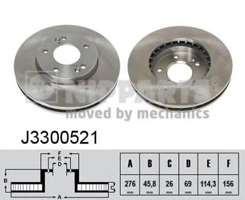 J3300521 Nipparts disco de freno delantero