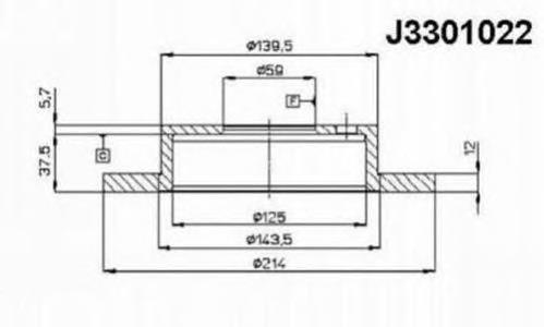 J3301022 Nipparts freno de disco delantero