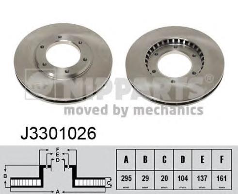 J3301026 Nipparts freno de disco delantero