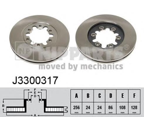 Freno de disco delantero J3300317 Nipparts