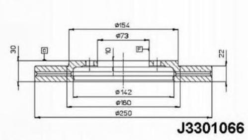 J3301066 Nipparts freno de disco delantero