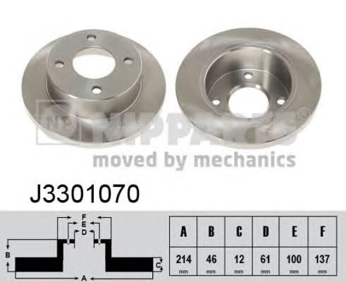 J3301070 Nipparts freno de disco delantero