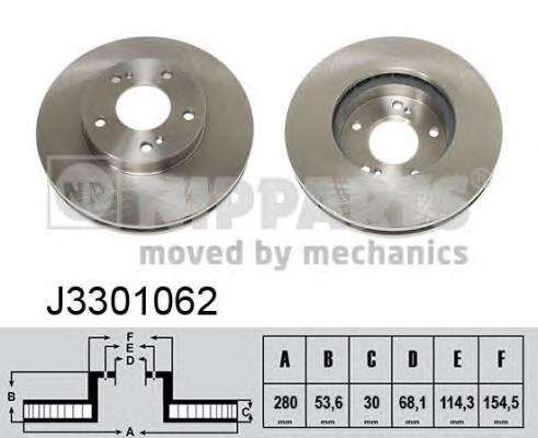 J3301062 Nipparts freno de disco delantero