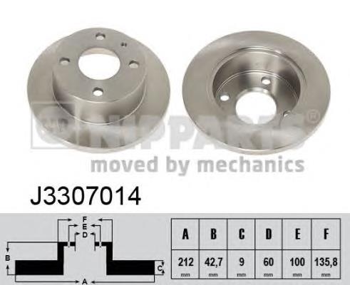 Freno de disco delantero J3307014 Nipparts