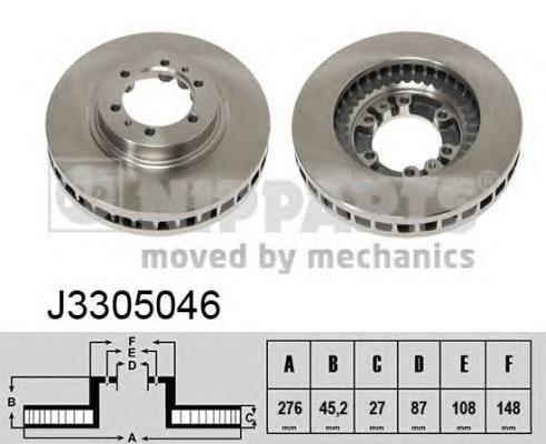 Freno de disco delantero J3305046 Nipparts