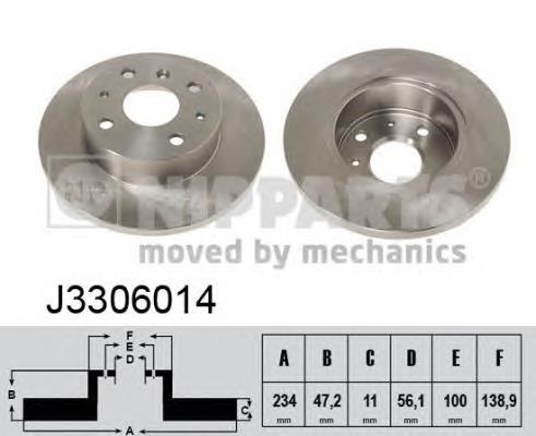 Comprar J3306014 Nipparts Freno de disco delantero