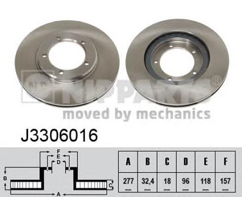 Freno de disco delantero J3306016 Nipparts