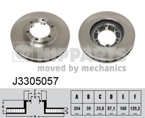 J3305057 Nipparts freno de disco delantero