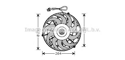 Ventilador eléctrico de aire acondicionado completo (motor y aspa) OL7507 AVA