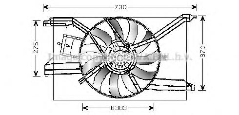 Ventilador de refrigeración del motor AVA OL7532