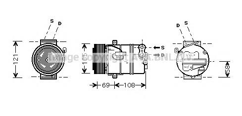 OLAK443 AVA compresor de aire acondicionado