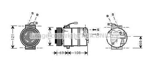 OLAK373 AVA compresor de aire acondicionado