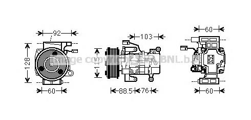 MZK251 AVA compresor de aire acondicionado