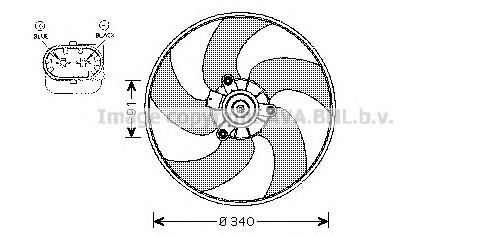 PE7522 AVA ventilador (rodete +motor refrigeración del motor con electromotor completo)