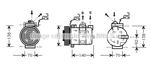 OLK327 AVA compresor de aire acondicionado