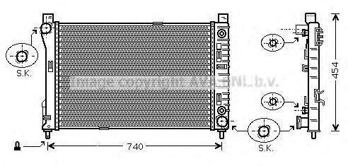 MSA2286 AVA radiador refrigeración del motor