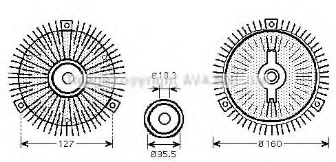 MSC409 AVA embrague, ventilador del radiador